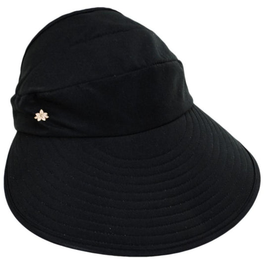 Cappelli | Queen Charlotte Pony Tail Face Framer Cap | 106433 | lead | BLACK