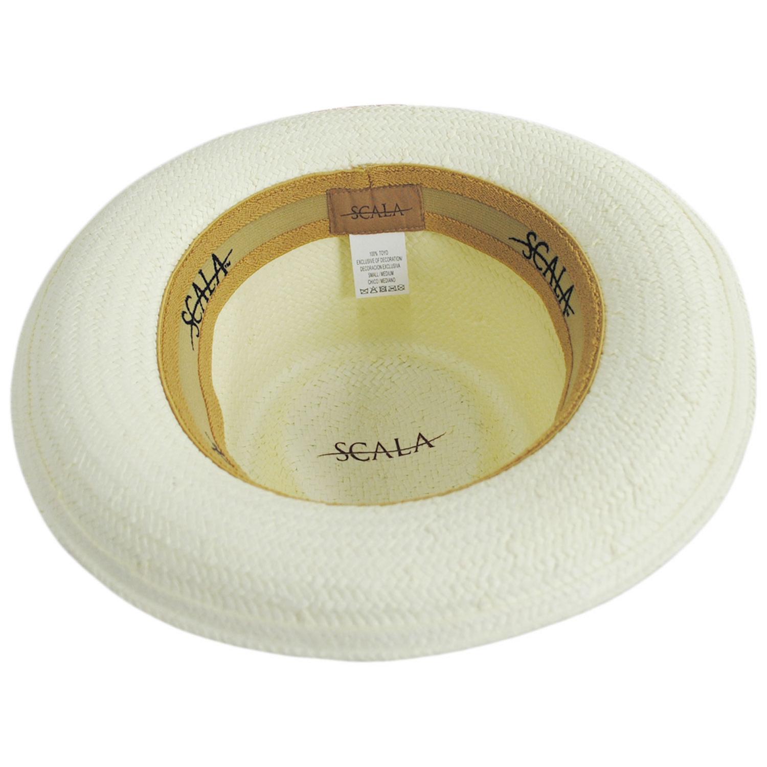 Scala | Botanic Toyo Straw Fedora Hat | 126094 | under | BLEACH