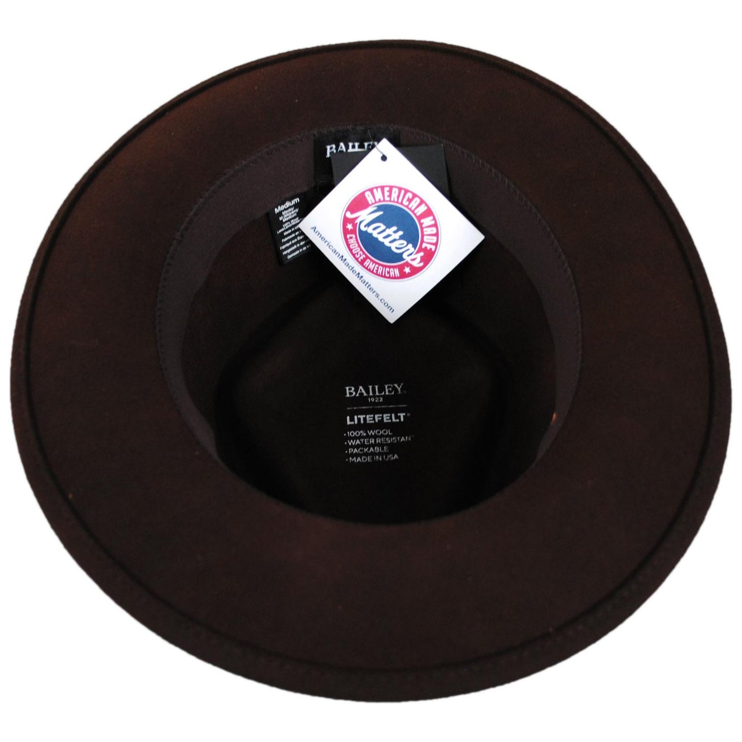 Bailey 1922 | Lasham Wool LiteFelt Fedora Hat | 133300 | under | JAVA BEAN
