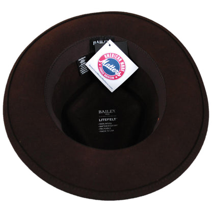 Bailey 1922 | Lasham Wool LiteFelt Fedora Hat | 133300 | under | JAVA BEAN