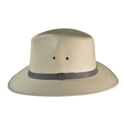 Jaxon Hats | Wholesale Cotton Safari Fedora Hat B2B Pre-Pack | B2B147250 | profile | BRITISH TAN