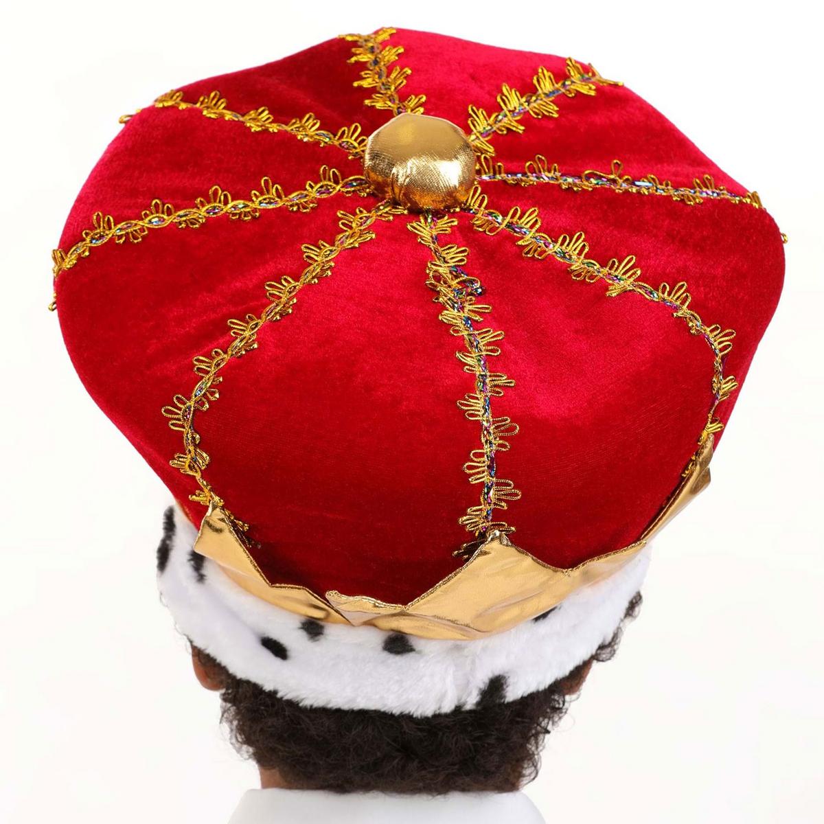 Elope | Kid's Royal Red King Costume Hat | 556004 | under | RED