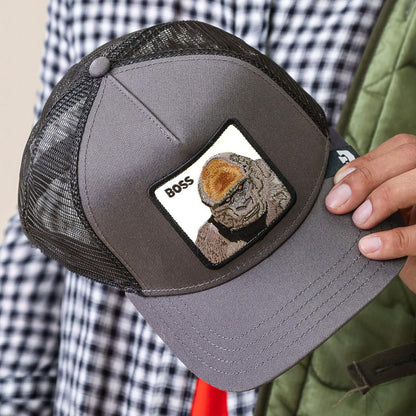 Goorin Bros | Boss Mesh Trucker Snapback Baseball Cap | 200602 | lsmtwo | CHARCOAL