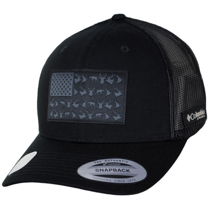 Columbia Sportswear | PHG Game Flag Mesh Snapback Baseball Cap | 400097 | lead | BLACK