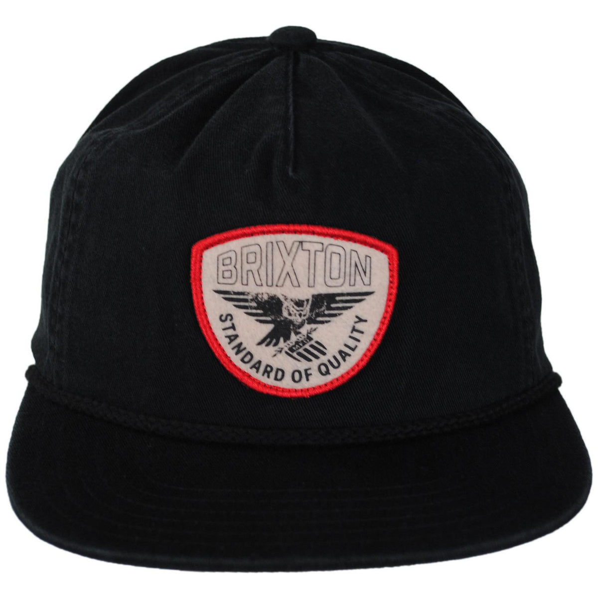 BRIXTON HATS | Watcher Cotton Snapback Baseball Cap | 201733 | front | BLACK
