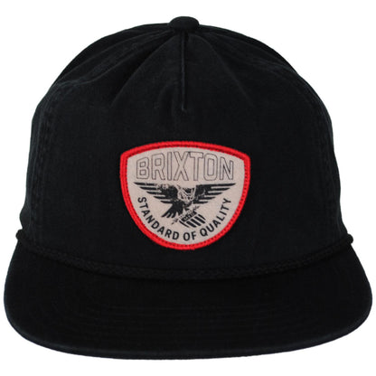 BRIXTON HATS | Watcher Cotton Snapback Baseball Cap | 201733 | front | BLACK