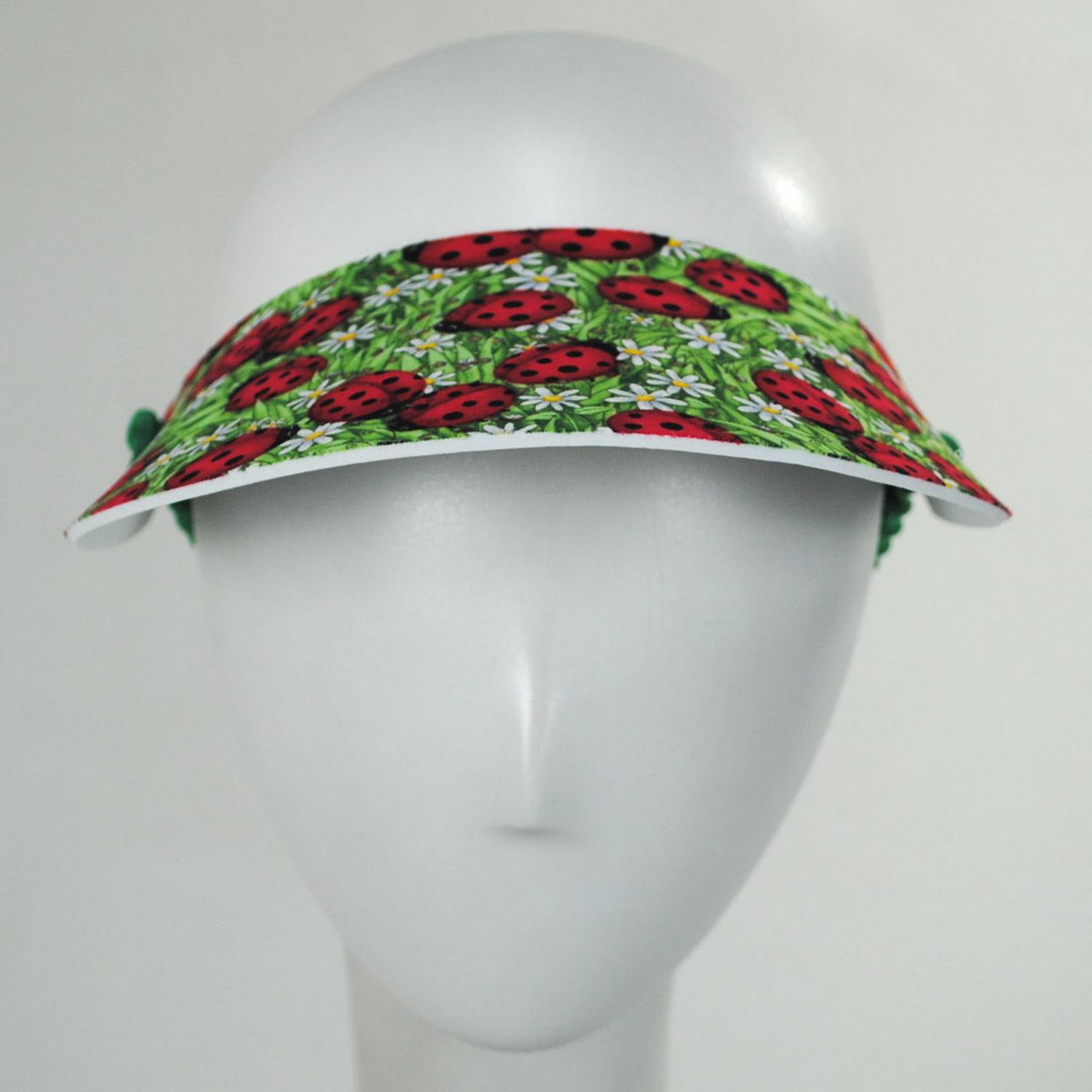 The Incredible Sunvisor | Springlace Ladybug Sunvisor | 196355 | front | RED/GREEN