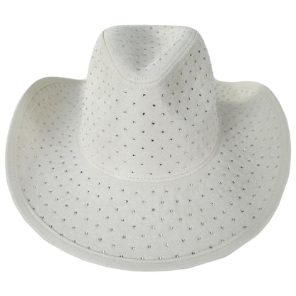 Scala | Joyce Rhinestone Western Hat | 106450 | front | IVORY