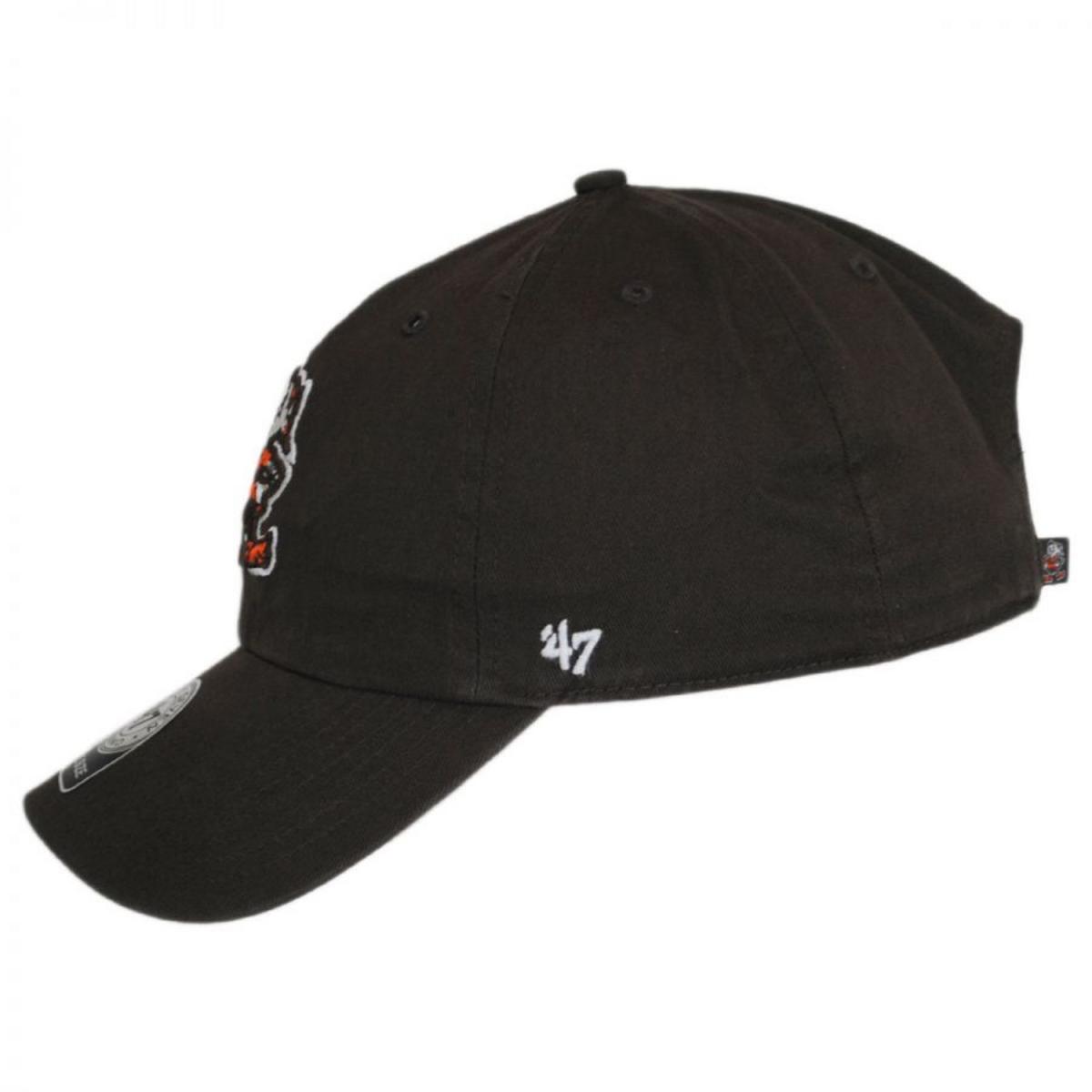 47 Brand | Cleveland Browns NFL Clean Up Strapback Baseball Cap Dad Hat | 203860 | profile | BROWN/WHITE