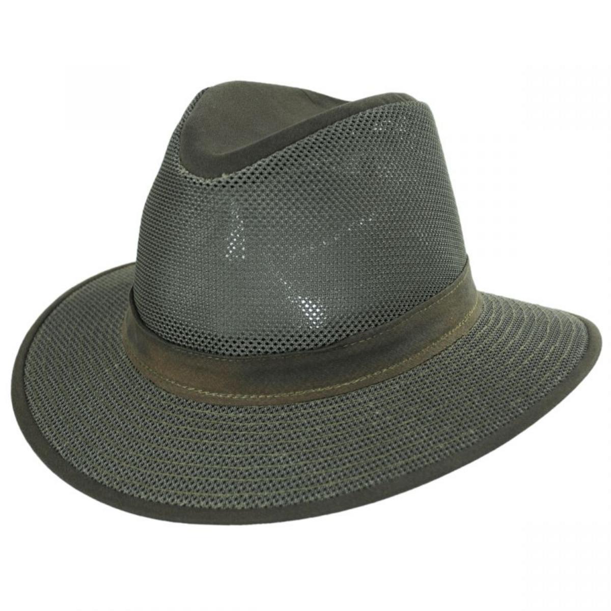 Henschel | Safari Mesh Packable Hat | 140352 | lead | OLIVE