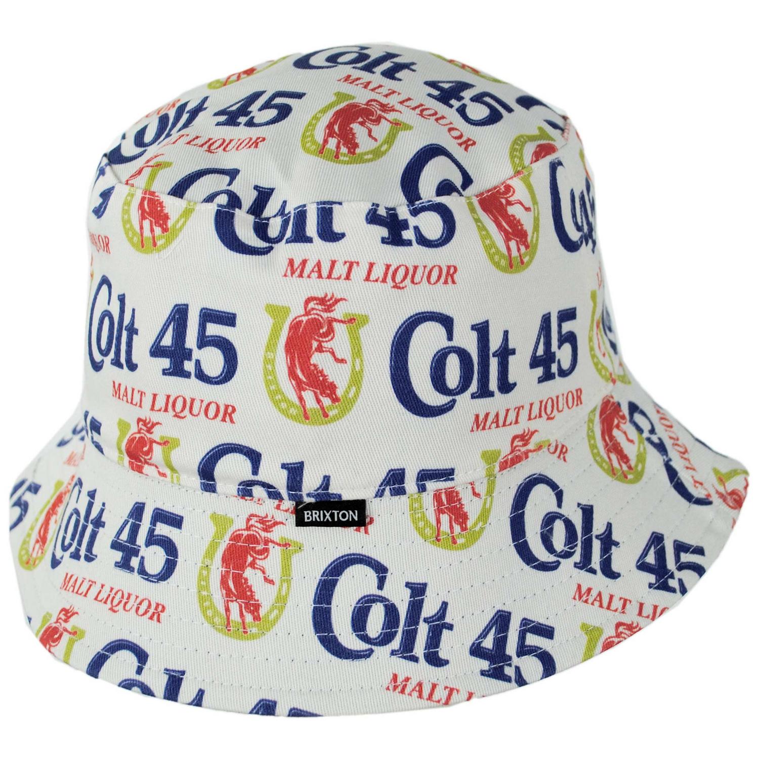 BRIXTON HATS | Colt 45 x Brixton Cotton Reversible Bucket Hat | 185559 | lead | MULTI/MIDNIGHT BLUE