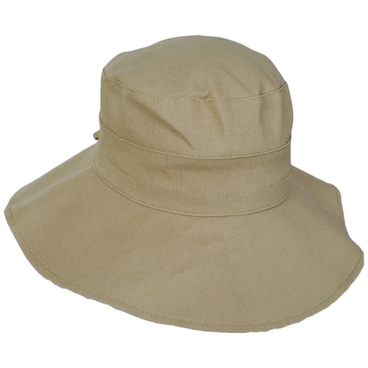 Scala | Alma Ponytail Cotton Bucket Hat | 106443 | lead | DESERT