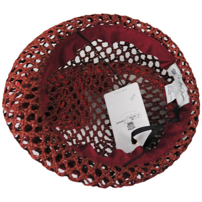 Trellis Mesh Toyo Straw Pillbox Hat