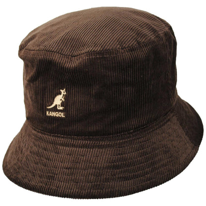 Kangol | Corduroy Cotton Blend Bucket Hat | 185710 | lead | BROWN