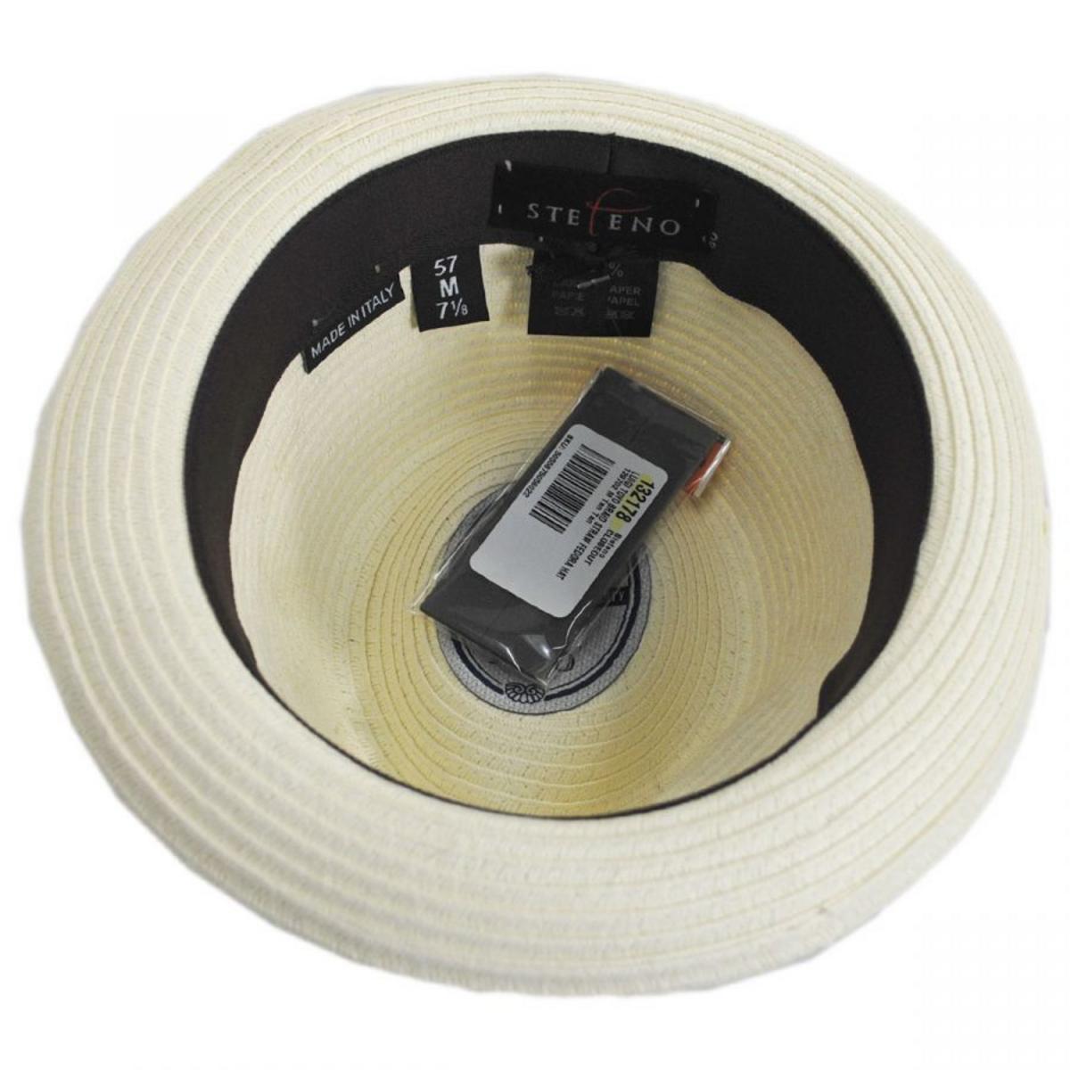 Stefeno Hats | Luigi Toyo Straw Fedora Hat | 129702 | under | TAN