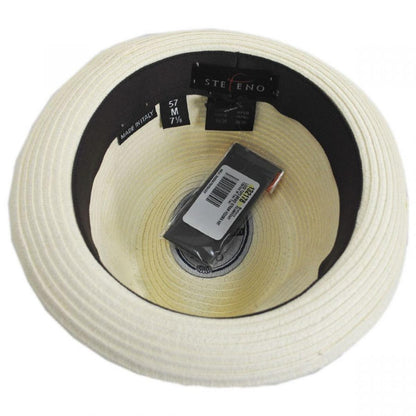Stefeno Hats | Luigi Toyo Straw Fedora Hat | 129702 | under | TAN