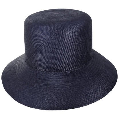 BRIXTON HATS | Lopez Vent Crown Panama Straw Sun Hat | 104052 | lead | NAVY
