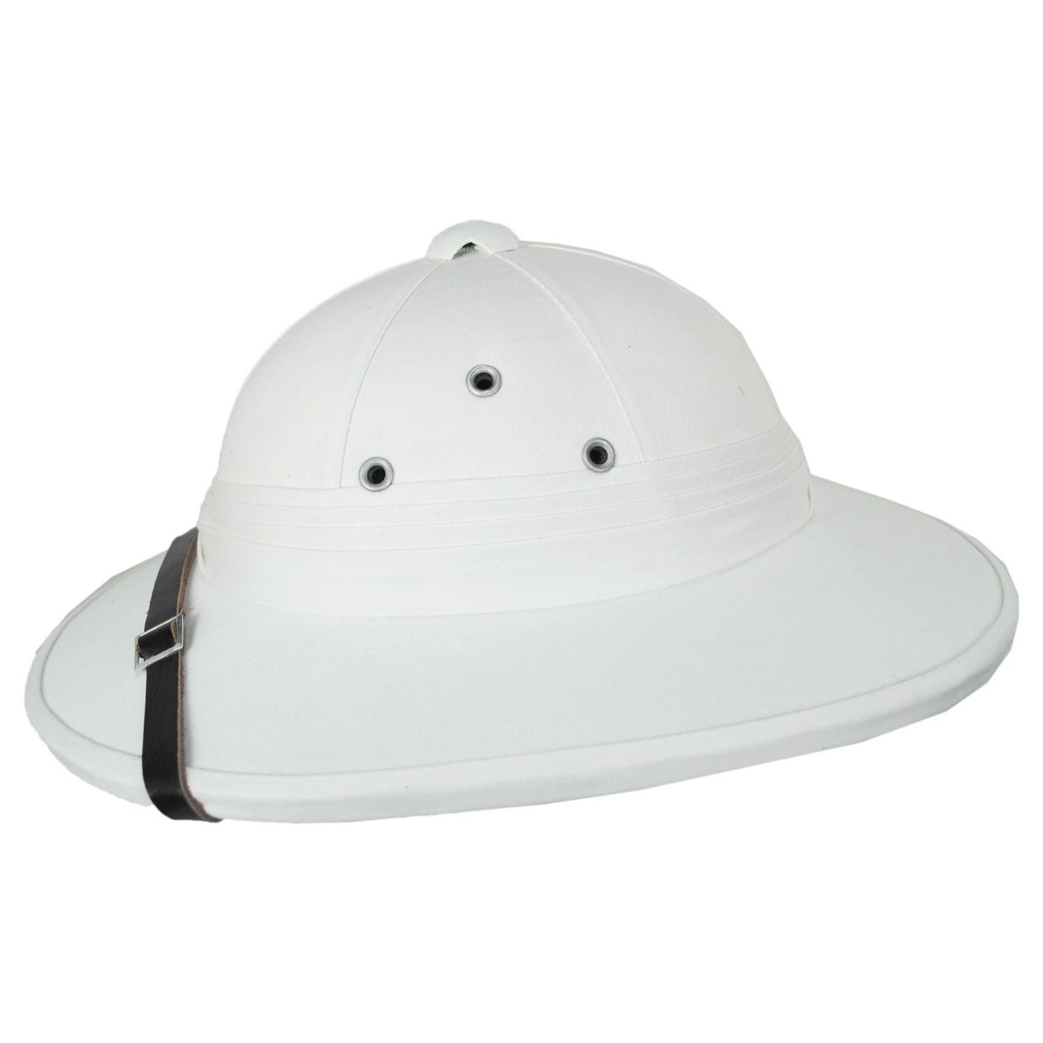 Village Hat Shop | Wholesale French Pith Helmet B2B Pre-Pack - White | B2B155800W | profile | WHITE