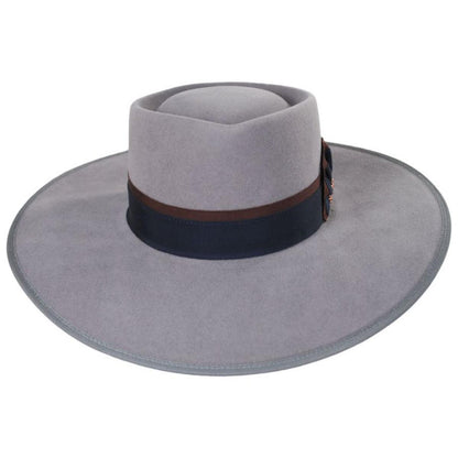 Renegade | Cowpuncher Wool and Angora Felt Gambler Hat | 100810 | front | GUNMETAL