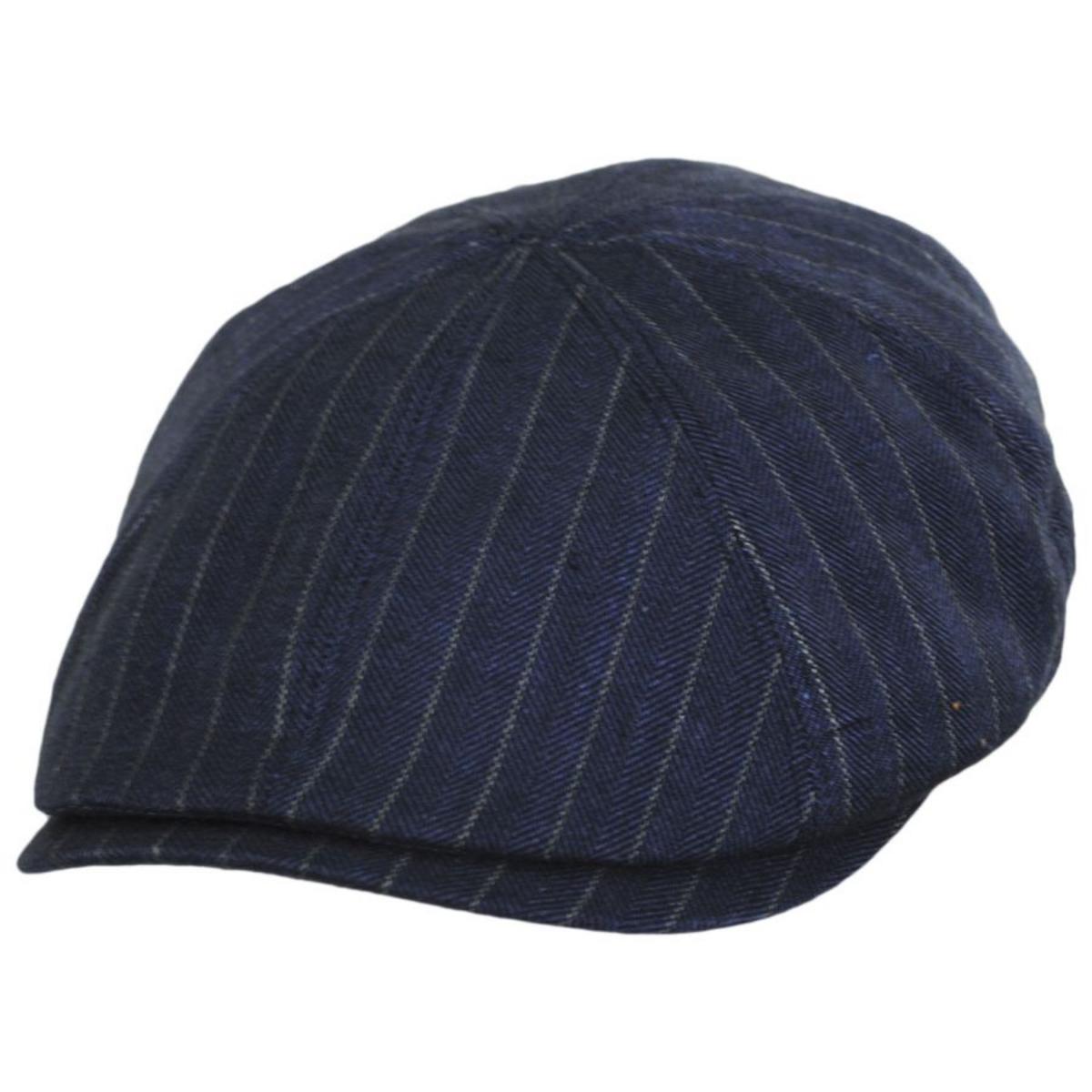 Bailey 1922 | Leif Linen Cotton Pub Ivy Cap | 167215 | lead | AVION STRIPE
