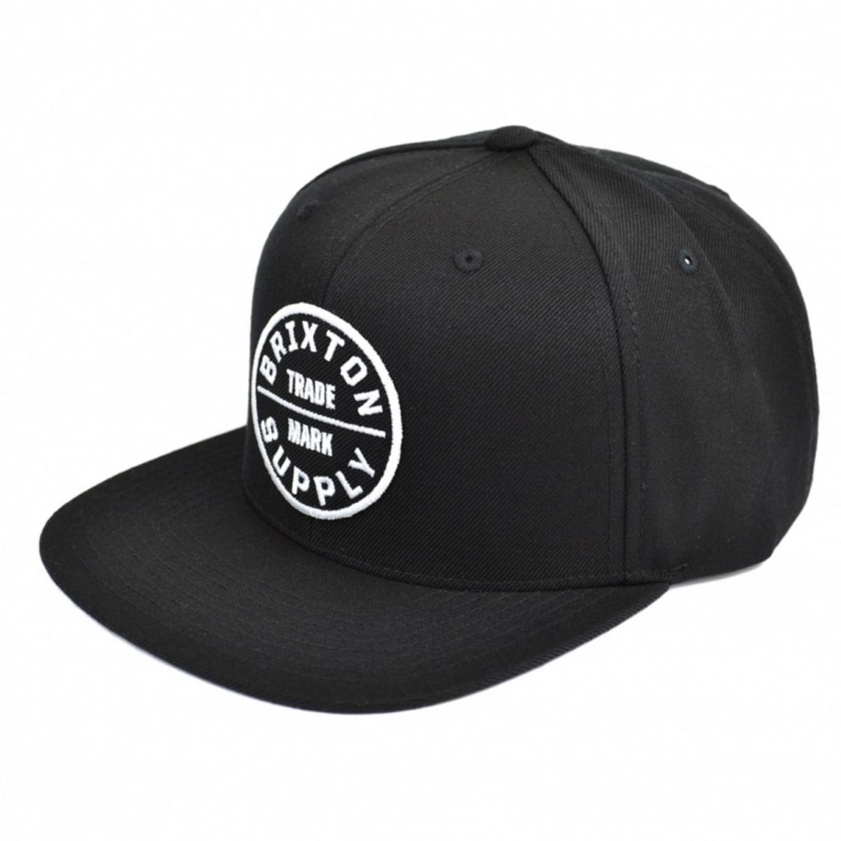 BRIXTON HATS | Oath III Snapback Baseball Cap | 201713 | lead | BLACK