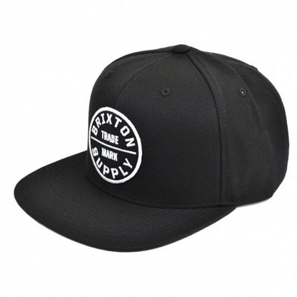 BRIXTON HATS | Oath III Snapback Baseball Cap | 201713 | lead | BLACK