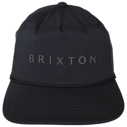 BRIXTON HATS | Alpha Journey Performance Strapback Baseball Cap | 201734 | front | BLACK