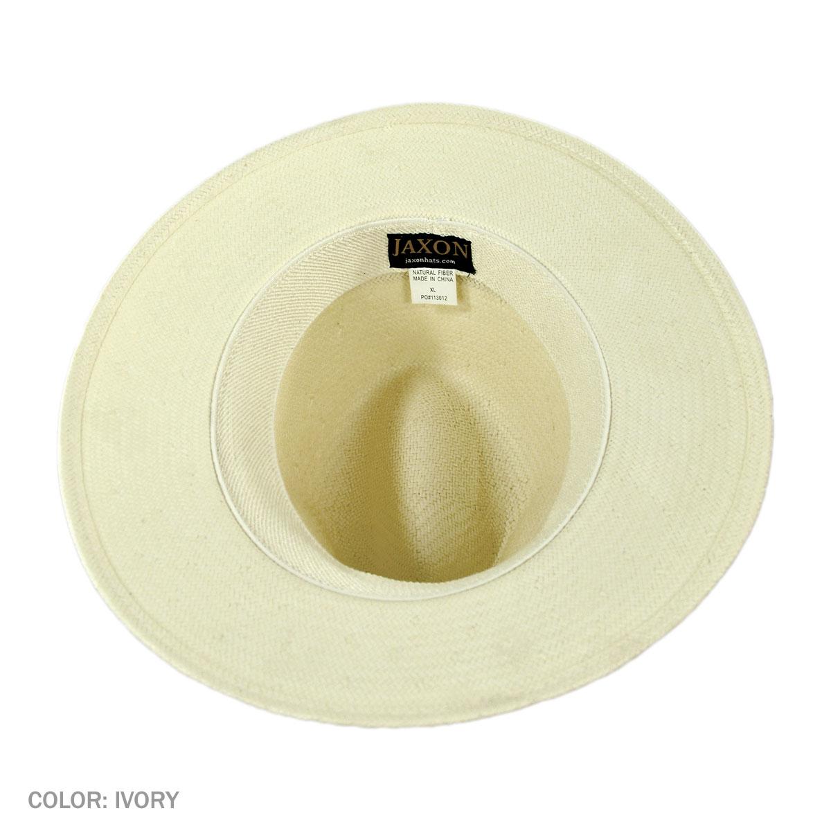 Jaxon Hats | Wholesale Toyo Straw Safari Fedora Hat - Black Band B2B Pre-Pack | B2B129902 | under | IVORY