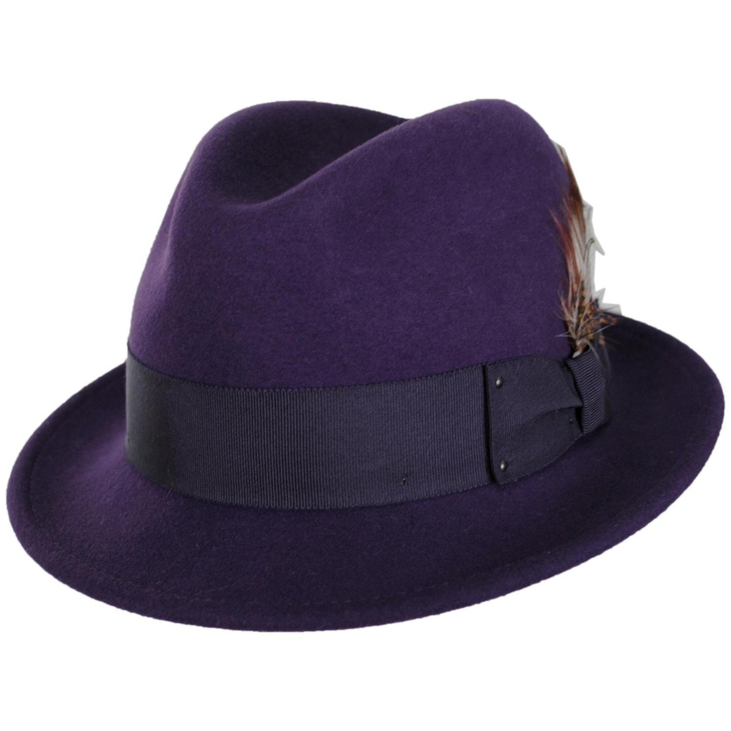 Bailey 1922 | Tino Wool LiteFelt Trilby Fedora Hat | 130008 | lead | DEEP PLUM