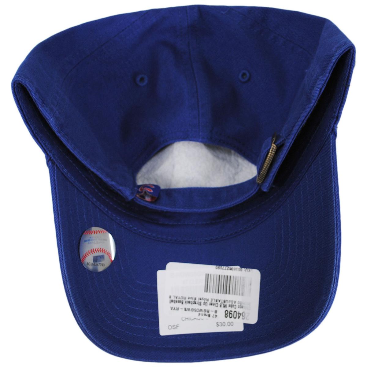 47 Brand | Chicago Cubs MLB Clean Up Strapback Baseball Cap Dad Hat | 203180 | under | ROYAL BLUE
