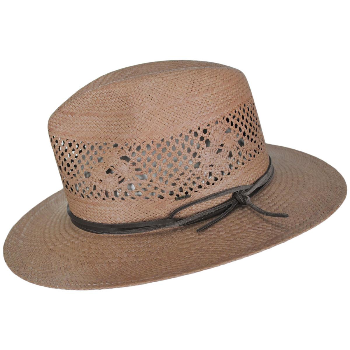 Bailey 1922 | Trappe Panama Straw Fedora Hat | 127922 | profile | AMPHORA