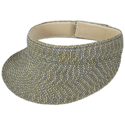 Jeanne Simmons | Toyo Braid Straw Tweed Visor Hat | 196207 | lead | NAVY TWEED