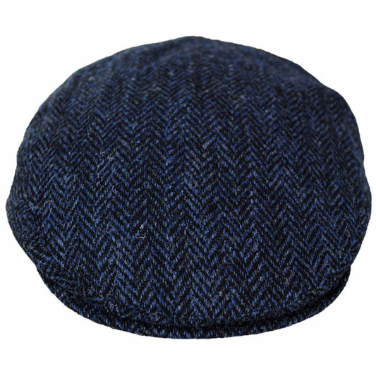 Jaxon & James | Ardmore Harris Tweed Wool Ivy Cap | 170006 | front | BLUE/BLACK