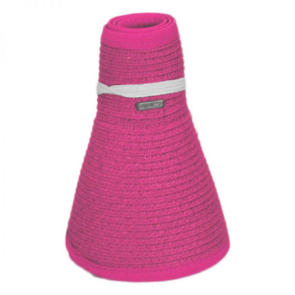 San Diego Hat Company | Roll Up Toyo Straw Visor | 197300 | profile | FUCHSIA
