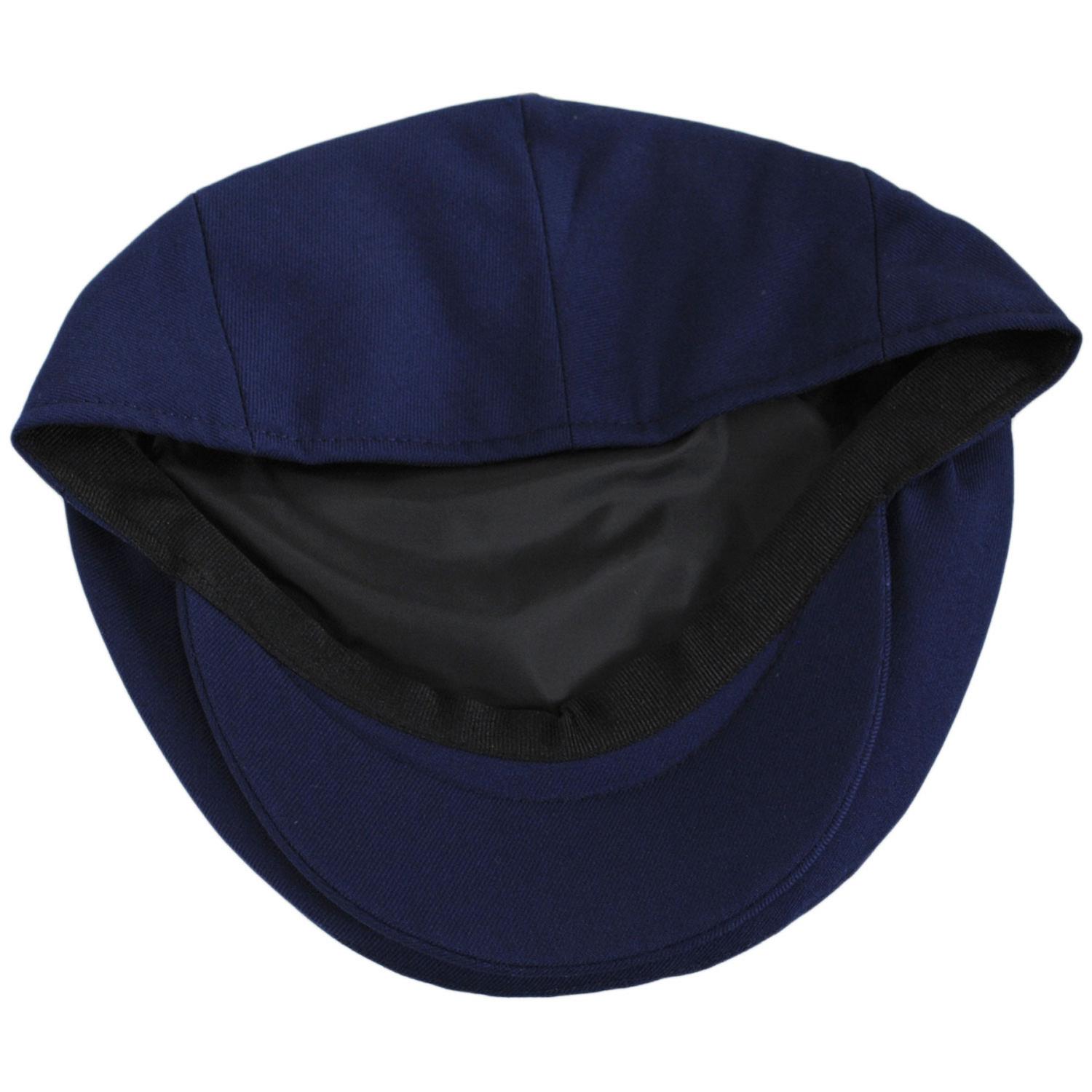 Baskerville Hat Company | Kensington Wool Twill Ivy Cap | 167666 | under | NAVY BLUE