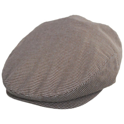 Baskerville Hat Company | Talbot Cotton Micro Houndstooth Ivy Cap | 167676 | lead | TAUPE