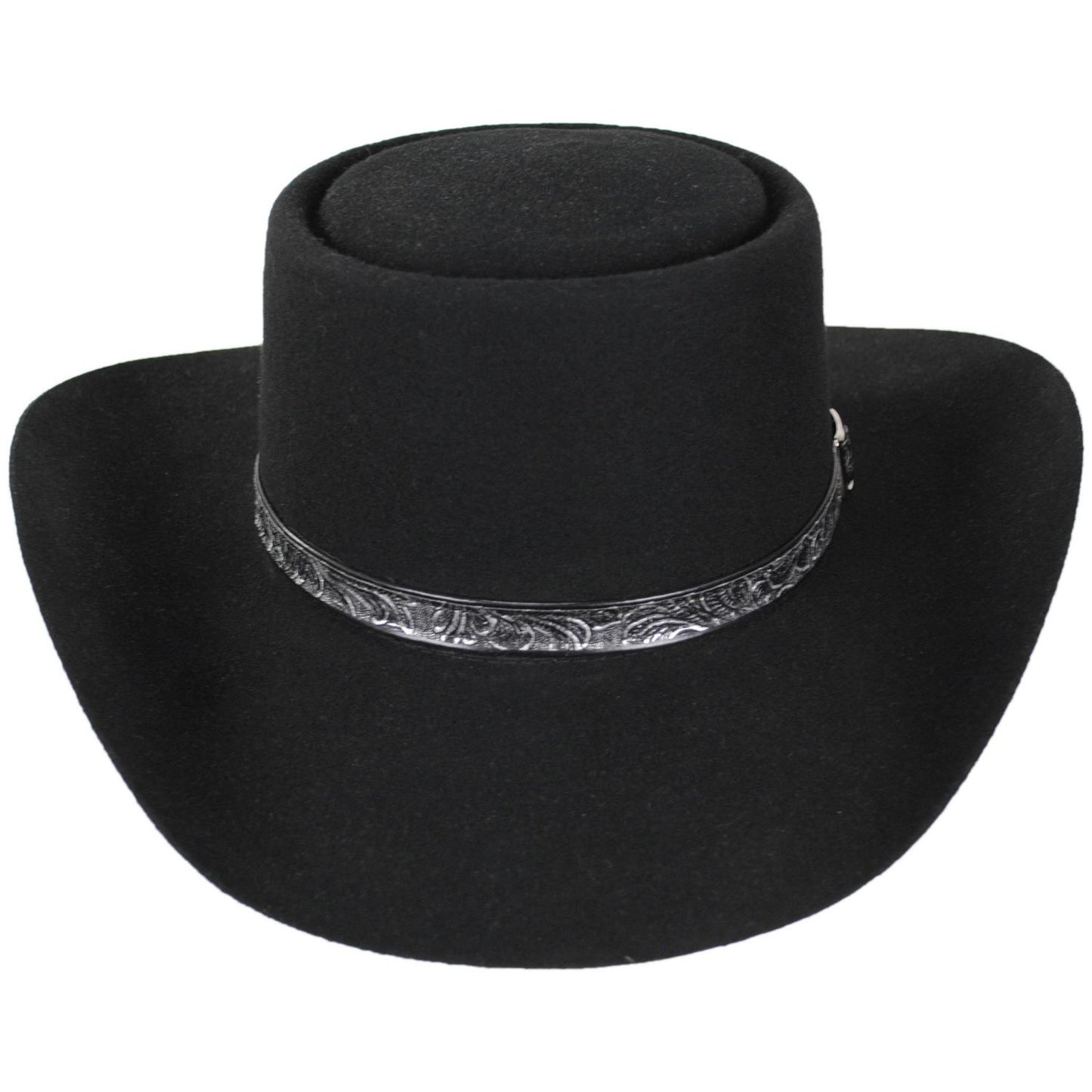 Stetson | Revenger Buffalo Fur Felt Western Hat | 130764 | front | BLACK