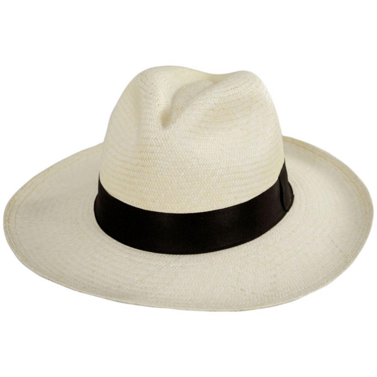 Hats Montecristi | Panama Straw Grade 10 Clasico Center Pinch Fedora Hat | 127127 | lead | NATURAL