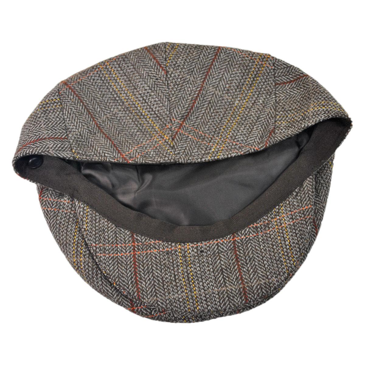Jaxon Hats | Wholesale Tweed Wool Blend Ivy Cap B2B Pre-Pack | B2B167752 | under | BROWN/GREY