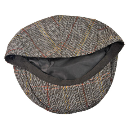 Jaxon Hats | Wholesale Tweed Wool Blend Ivy Cap B2B Pre-Pack | B2B167752 | under | BROWN/GREY