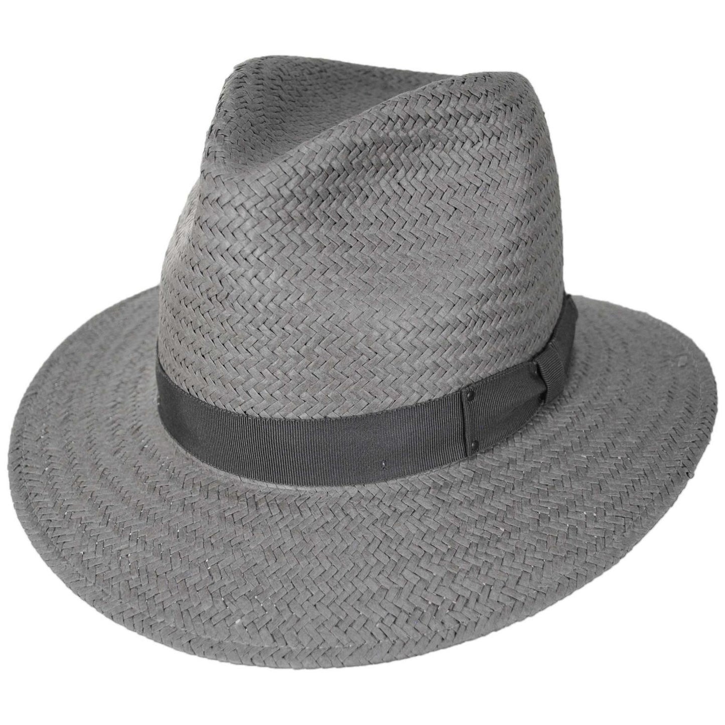 Bailey 1922 | Curtis Sun Raindura Straw Safari Fedora Hat | 127938 | lead | GRAPHITE