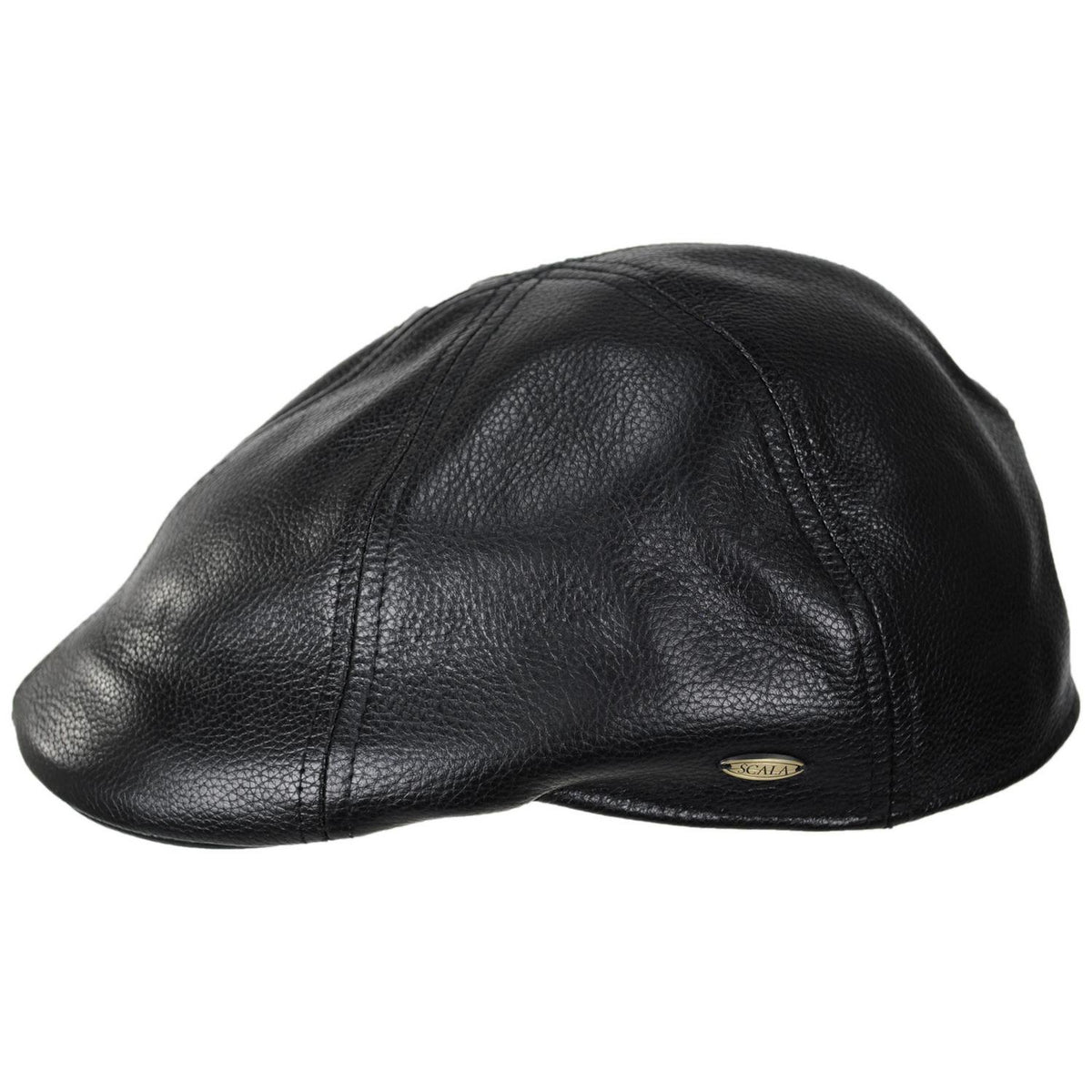 Scala | Lamarck Leather Duckbill Ivy Cap | 160167 | profile | BLACK