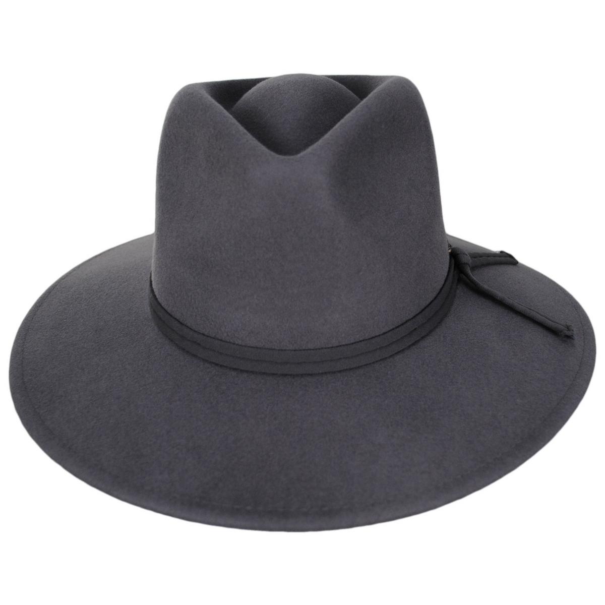 BRIXTON HATS | Joanna Packable Wool Felt Fedora Hat - Dusk | 123926DSK | front | DUSK