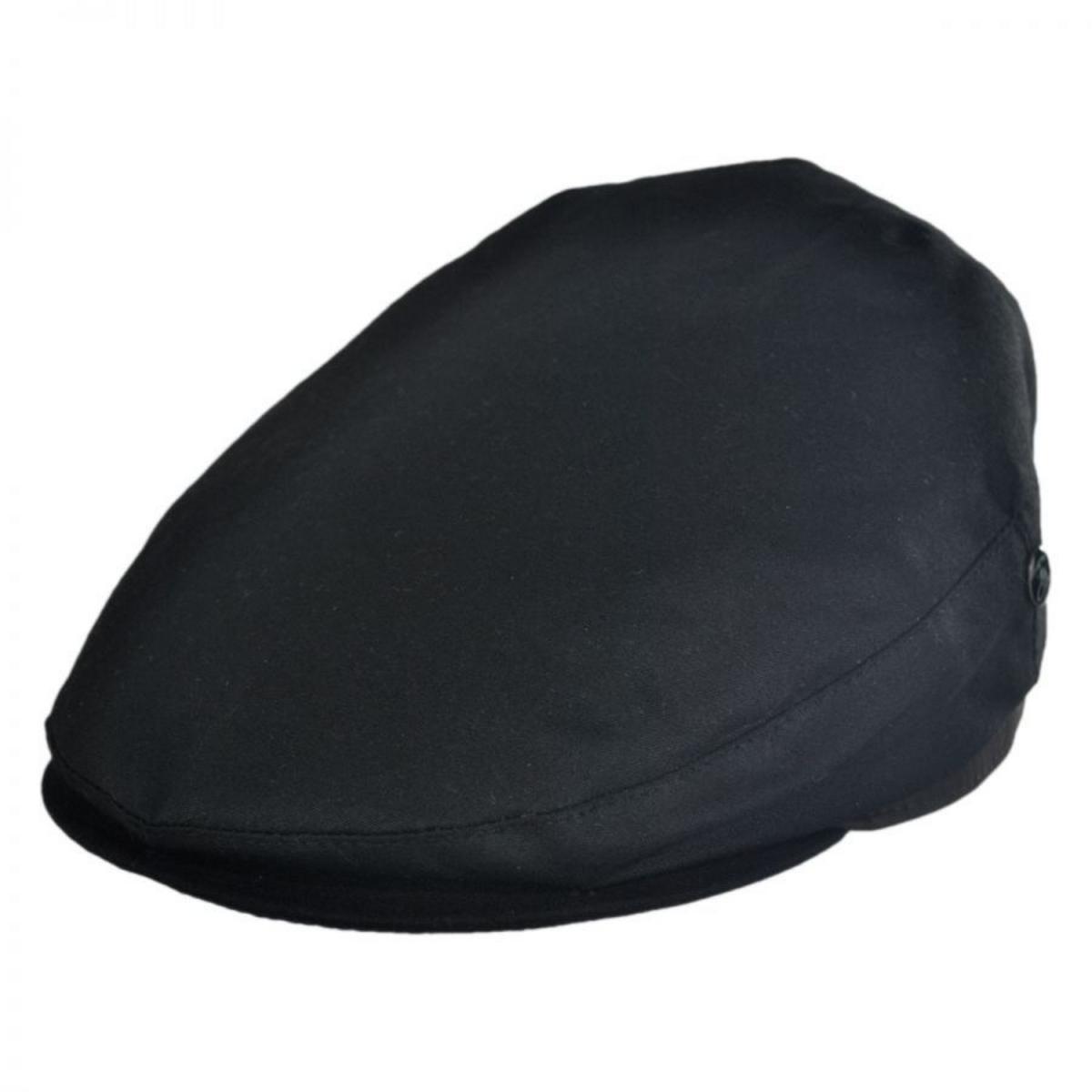 City Sport Caps |  Wax Cotton Earflap Ivy Cap | 175067 | lead | BLACK