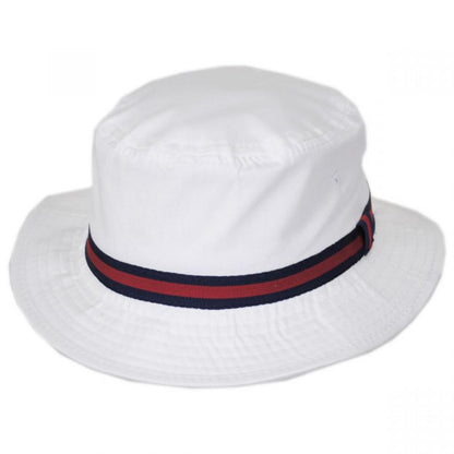 Dorfman Pacific | Poplin Cotton Blend Rain Bucket Hat | 185110 | lead | WHITE