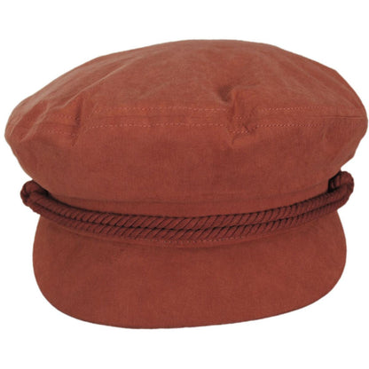 BRIXTON HATS | Fiddler Brushed Satin Fisherman Cap | 181359 | front | TERRACOTTA