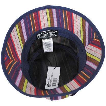 Kangol | Multi Color Stripe Polyester Blend Bucket Hat | 185824 | under | PREPPY MULTI