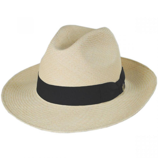 Bigalli | Don Juan Grade 8 Panama Straw Fedora Hat | 129204 | lead | NATURAL