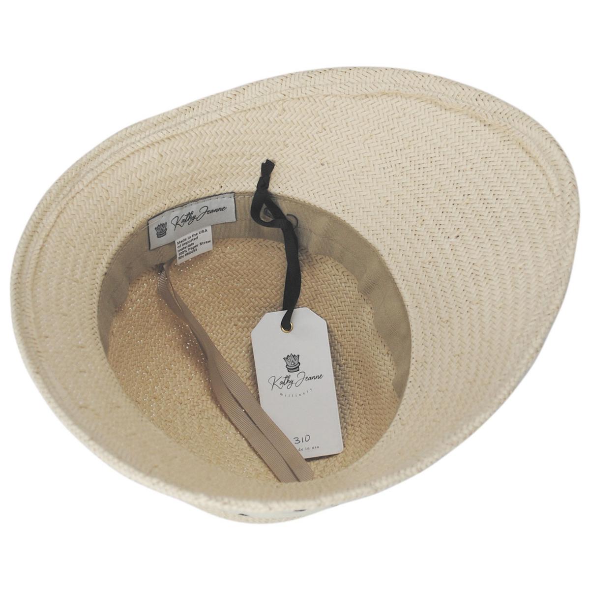 Polka Dot Toyo Straw Cloche Hat