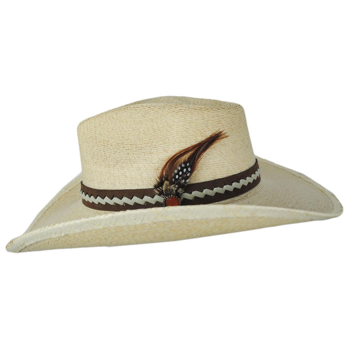 Charlie 1 Horse | Road Runner Palm Straw Outback Hat | 101679 | profile | TOASTED
